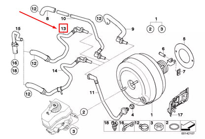 NEW BMW 3 E90 BRAKE BOOSTER VACUUM HOSE 6769624 34336769624 ORIGINAL