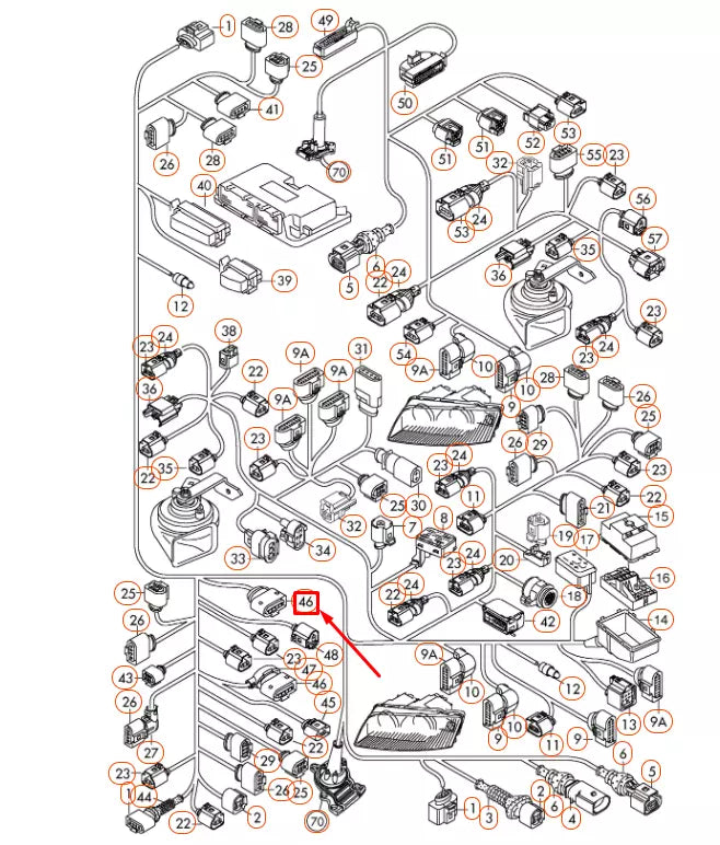 NEW AUDI A3 8P AIR MASS METER FLAT CONTACT HOUSING 5 PIN 1J0973999A