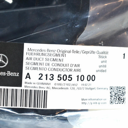 NEW MERCEDES-BENZ E W213 FRONT LOWER RADIATOR SUPPORT BAFFLE A2135051000