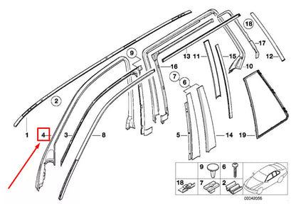 NEW BMW 5 E39 FRONT LEFT DOOR COVER WITH SWITCH 51328183731 8183731 ORIGINAL