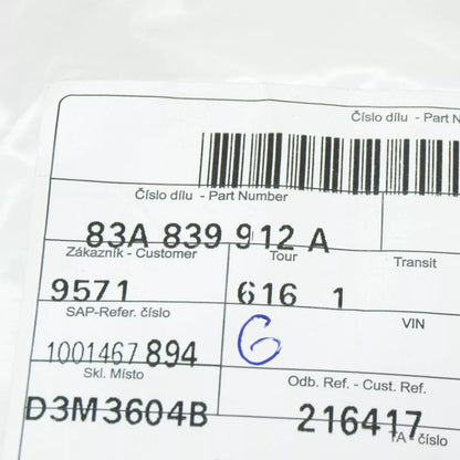 NEW AUDI Q3 F3 REAR RIGHT OUTER DOOR SEAL RUBBER 83A839912A ORIGINAL