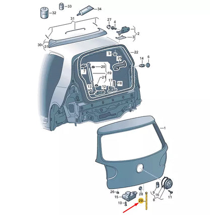 NEW VOLKSWAGEN GOLF MK6 REAR WATER DRAINAGE HOSE 5K6827861 ORIGINAL