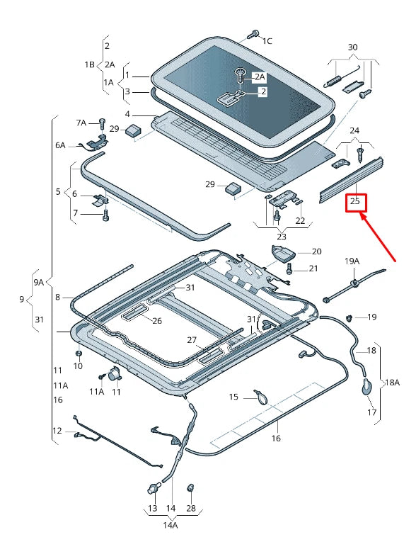 NEW AUDI A8 4H RIGHT INNER SUNROOF TRIM 4E0877782 4PK 4E08777824PK