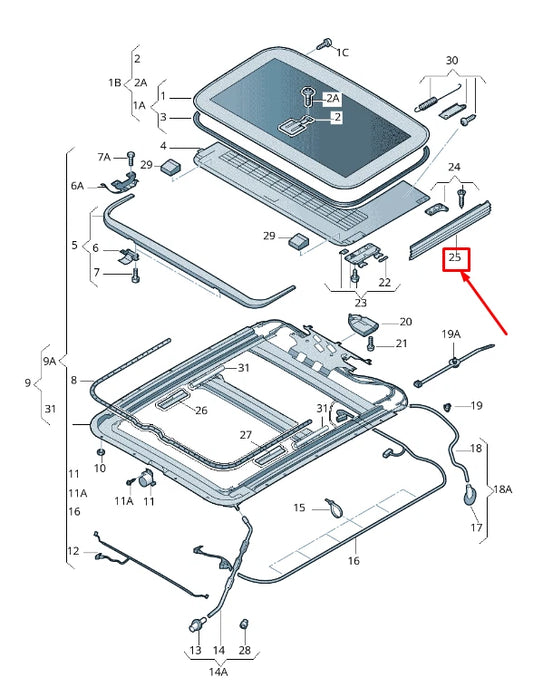 NEW AUDI A8 4H RIGHT INNER SUNROOF TRIM 4E0877782 4PK 4E08777824PK