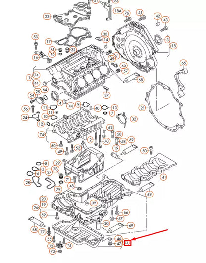 NEW AUDI A5 8T ENGINE OIL SUMP LOWER PART 079103602BG ORIGINAL