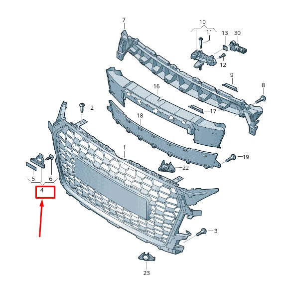 NEW AUDI TT FV3 RADIATOR GRILLE INSCRIPTION 8S0853736E2ZZ 8S0853736E 2ZZ