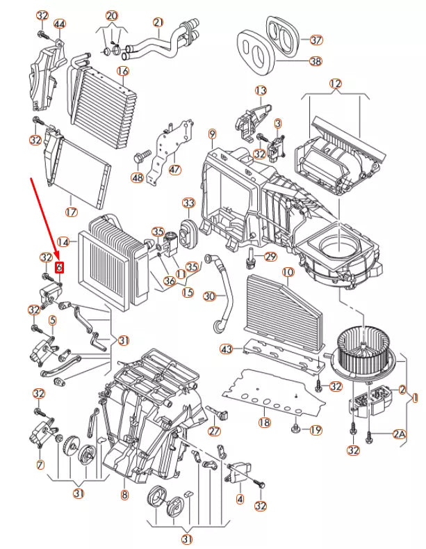 NEW VOLKSWAGEN PASSAT B8 DEFROSTER FLAP SERVOMOTOR 561907511E ORIGINAL