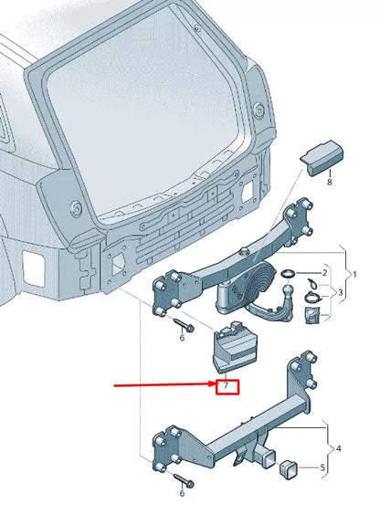 NEW AUDI Q7 4M REAR LEFT TOW HITCH FOAM FILLER PIECE 4M0807573A