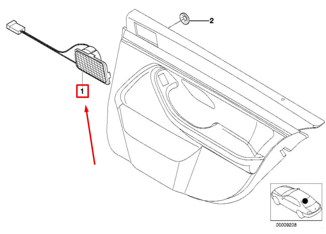 NEW BMW 5 E39 REAR RIGHT DOOR SOUND SPEAKER 8362542 65138362542 ORIGINAL
