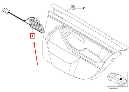 NEW BMW 5 E39 REAR RIGHT DOOR SOUND SPEAKER 8362542 65138362542 ORIGINAL