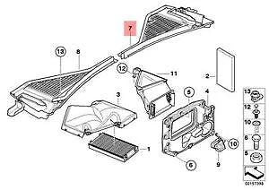 NEW BMW E70 CABIN AIR FILTER MICROFILTER HOUSING RIGHT 6945584 64316945584
