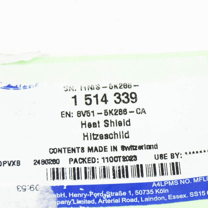new ford fiesta mk7 underfloor exhaust heat shield 1514339 8v51-5k286-ca