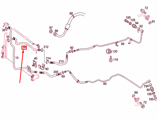 NEW MERCEDES-BENZ E W211 BOTTOM OIL LINE A2112700027 ORIGINAL