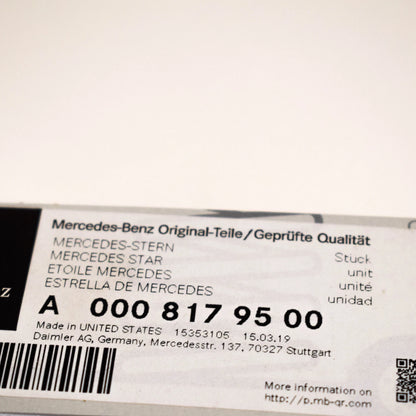 NEW MB G W463 AMG FRONT BUMPER RADIATOR GRILLE EMBLEM A0008179500 ORIGINAL