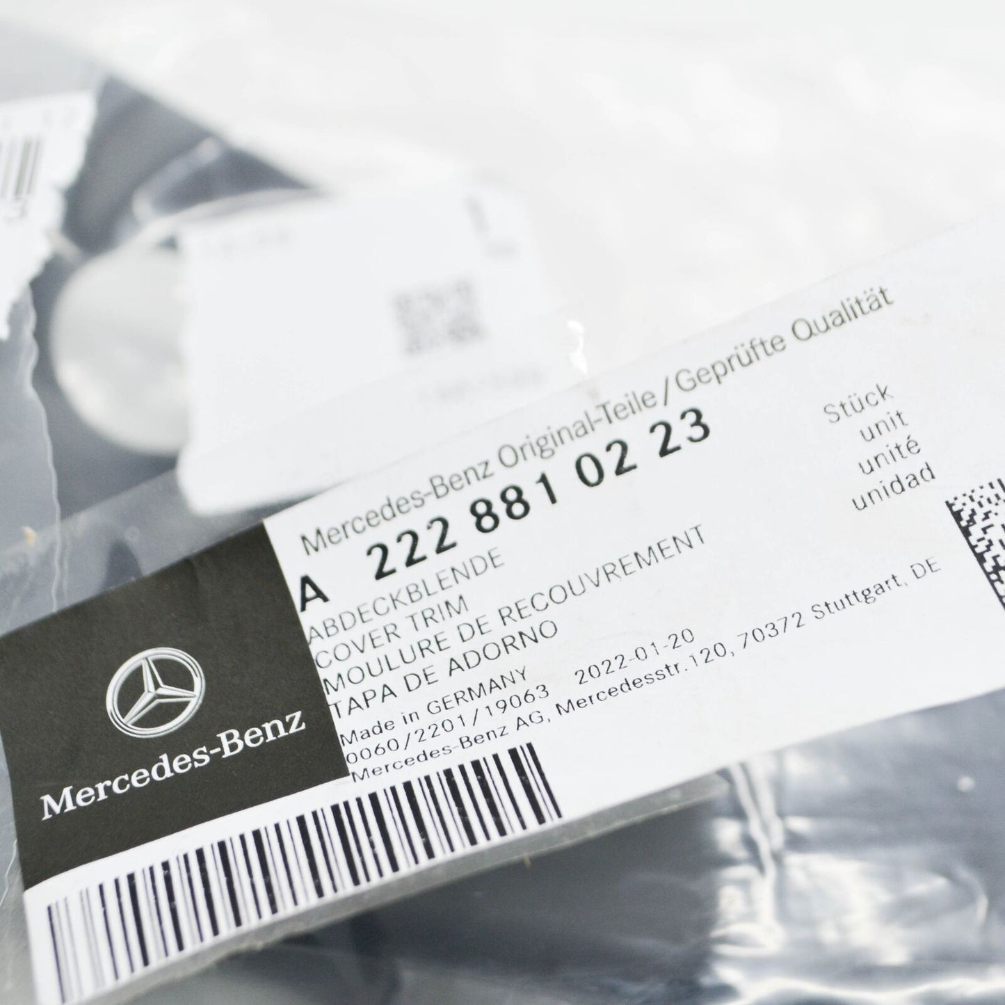 NEW MB S W222 S350 RIGHT MAJOR ASSEMBLIES COMP. TRIM COVER A2228810223 ORIGINAL