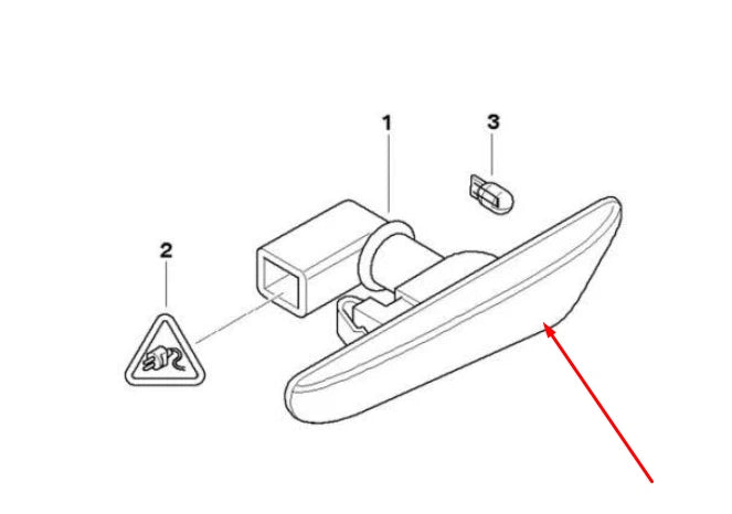 NEW BMW X6 E71 FRONT LEFT ADDITIONAL TURN SIGNAL 63137171007 7171007 ORIGINAL