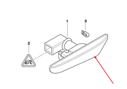 NEW BMW X6 E71 FRONT LEFT ADDITIONAL TURN SIGNAL 63137171007 7171007 ORIGINAL