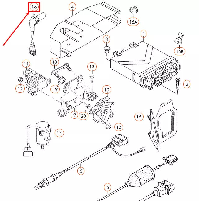 NEW VOLKSWAGEN TRANSPORTER T4 CRANKSHAFT PULSE SENSOR 074906433