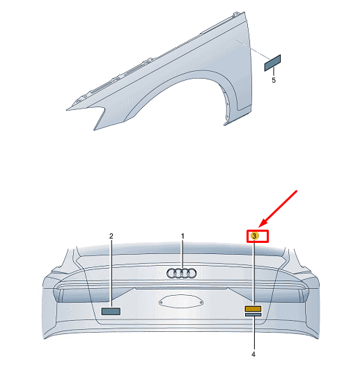 new audi a1 gb rear lid inscription 82a853687at94 original
