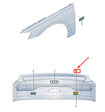 new audi a1 gb rear lid inscription 82a853687at94 original