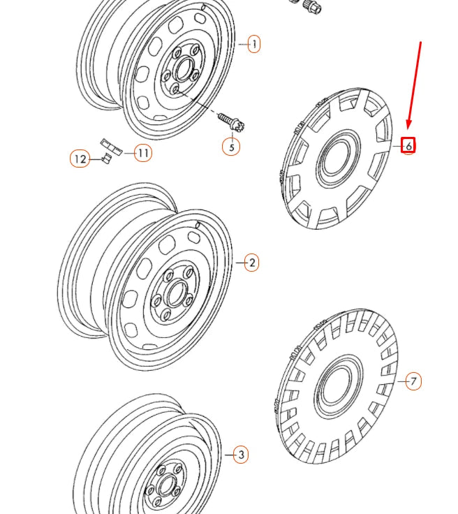 NEW VOLKSWAGEN GOLF MK4 WHEEL COVER TRIM 15" 1J0601147PGJW ORIGINAL