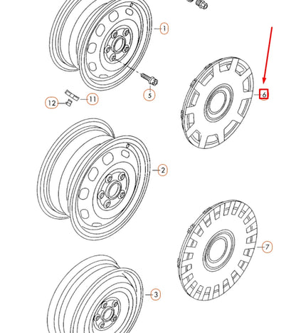 NEW VOLKSWAGEN GOLF MK4 WHEEL COVER TRIM 15" 1J0601147PGJW ORIGINAL