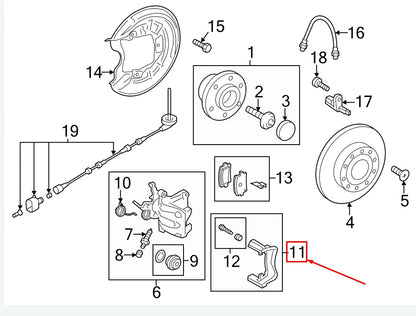 NEW VW GOLF VII 5G MK7 REAR LEFT BRAKE CALIPER 5QM615425B ORIGINAL
