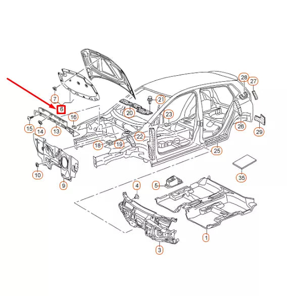 NEW VW GOLF SPORTSVAN MK7 ENGINE BONNET SOUND ABSORBER 510863831 ORIGINAL