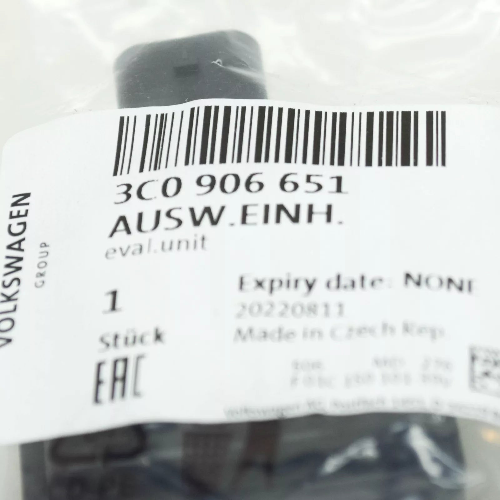 NEW VW CC REDUCTION AGENT RESERVE EVALUATION UNIT 3C0906651