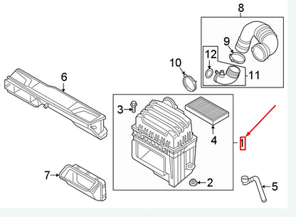 NEW VW ATLAS CA AIR FILTER BOX 3QF129607E ORIGINAL