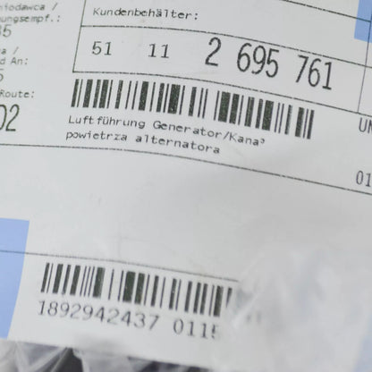 NEW BMW 5 E39 FRONT TRIM PANEL M ALTERNATOR AIR DUCT 51112695761 ORIGINAL