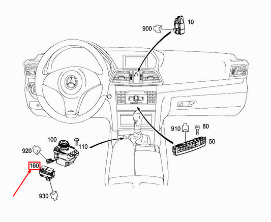 new mercedes-benz e c207 left lower control panel witches a2129055201 original
