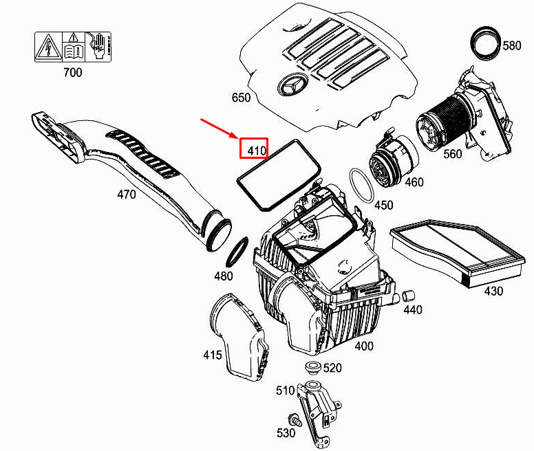 new mercedes-benz a w177 muffler filter elastomer seal a6540980100 original