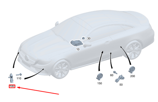 NEW MERCEDES-BENZ GLE W167 FRONT ACCELERATION SENSOR A2239052400 ORIGINAL