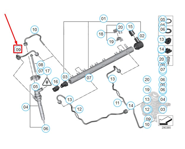 NEW BMW 3 F30 PRESSURE HOSE ASSEMBLY 1-3 13538506546 8506546 ORIGINAL