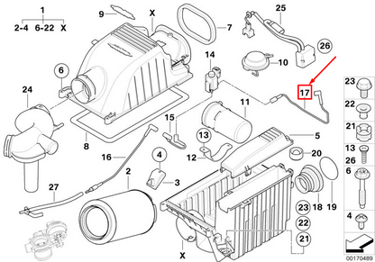 new mini cabrio r52 intake silencer vacuum pipe 13717558379 7558379 original