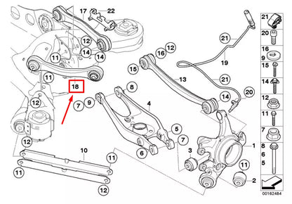 NEW BMW 3 CABRIO E93 REAR LEFT GUIDE ROD 33322283547 2283547 ORIGINAL