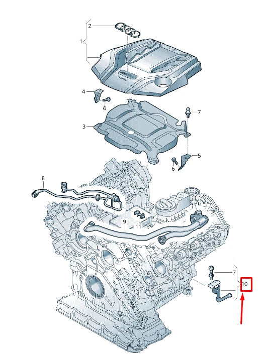 NEW AUDI A8 4N FRONT LEFT ENGINE BRACKET 06M103941P