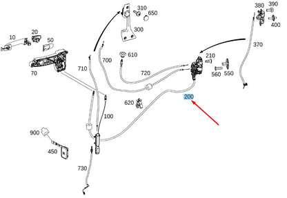 NEW MERCEDES-BENZ SPRINTER W907 REAR RIGHT DOOR LOCK A9107304000 ORIGINAL