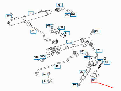 NEW MERCEDES-BENZ ML W164 INJECTION NOZZLE BRACKET A6420160038 ORIGINAL