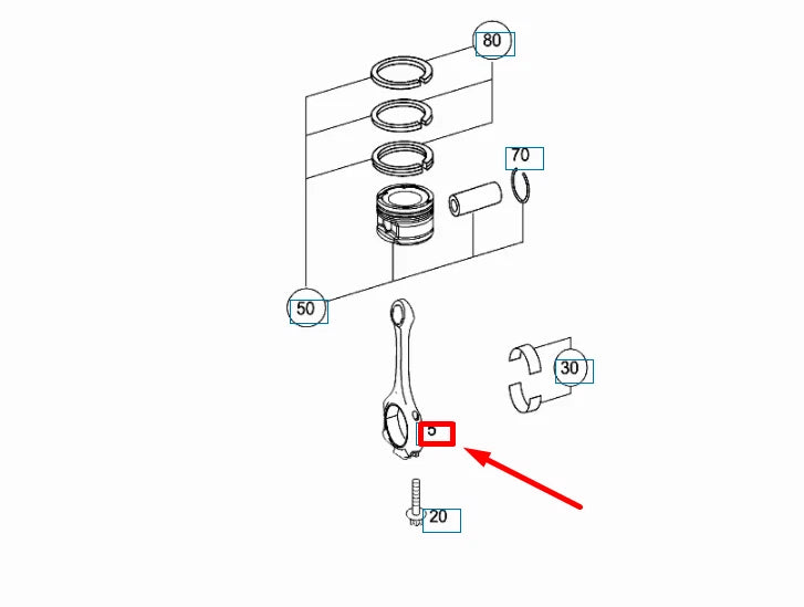 NEW MERCEDES-BENZ ML W166 CONNECTING ROD A2760300420 ORIGINAL