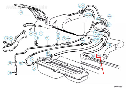 NEW BMW 3 E30 FUEL TANK VENT HOSE 16121177553 1177553 ORIGINAL