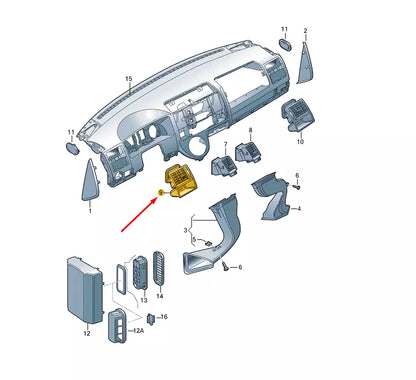 NEW VW TRANSPORTER T5 DASHBOARD LEFT AIR VENT 7E0819203FV80