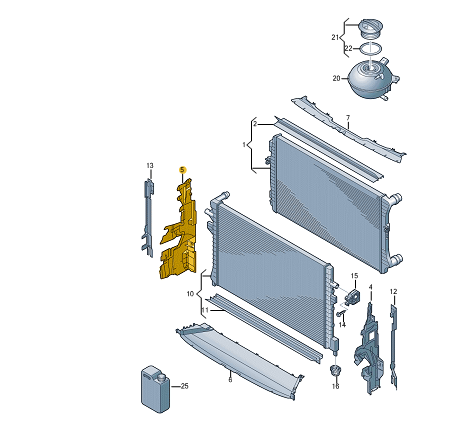 NEW VOLKSWAGEN TIGUAN AD1 RIGHT AIR GUIDE 5NA121284Q ORIGINAL