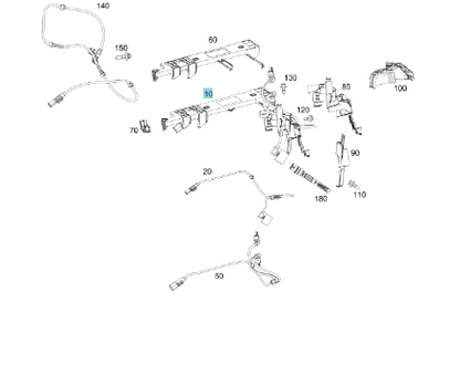 NEW MERCEDES-BENZ GLE W167 FRONT AXLE LEFT WIRING HARNESS A1675406740 ORIGINAL