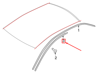 new audi a5 sportback 8t left roof drip molding seal 8t0854544e original