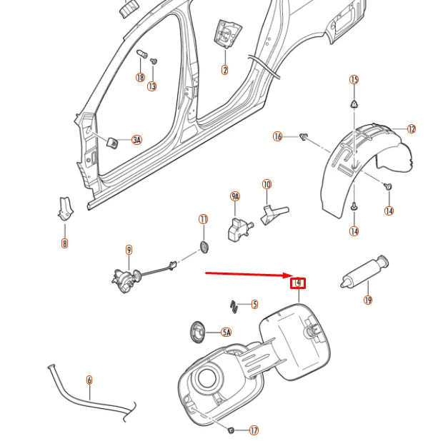 NEW VOLKSWAGEN JETTA A5 FUEL DOOR FILLER FLAP 1K5809857BGRU ORIGINAL