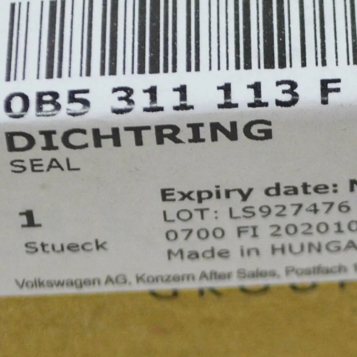 NEW AUDI A4 B8 ALLROAD QUATTRO TRANSMISSION SHAFT OIL SEAL 0B5311113F ORIGINAL