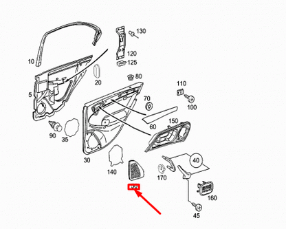 NEW MERCEDES-BENZ C W203 REAR LEFT DOOR LOUDSPEAKER TRIM A20373701889051