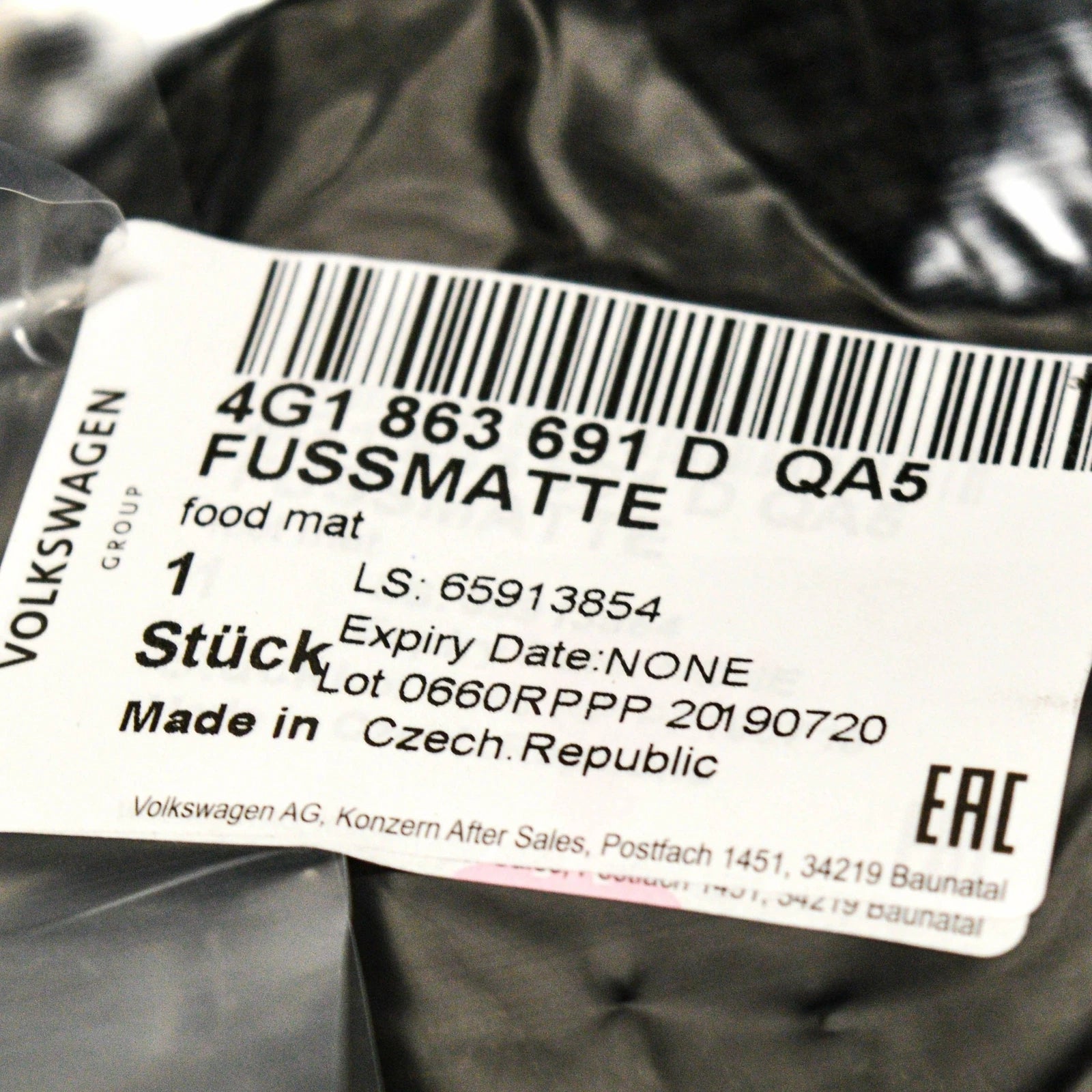 NEW AUDI A6 C7 FRONT FLOOR MATS SET LHD 4G1863691DQA5